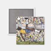 Brasil Soccer Magnet (Vorderseite/Rückseite)