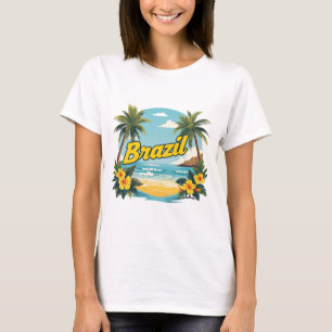 Brasil Strand Frauen T-Shirt Tropisch Sommer Urlau