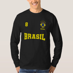 Brasil Trikot 2022 Blau Nummer 8 T-Shirt
