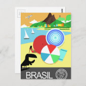 Brasil Vintag Retrodesign Postkarte (Vorne/Hinten)