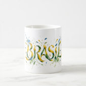 Brasil Watercolor Splatter Artistic Kaffeetasse (Mittel)