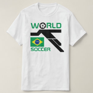 Brasil-Weltfußball-T-Shirt T-Shirt