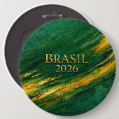 Brasil WM 2026 Fan Geschenk Art Prin Button (Vorne & Hinten)