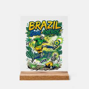 Brasil Ziel Energie Skelett Stürmer Nationen Schöp Acrylschild