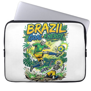 Brasil Ziel Energie Skelett Stürmer Nationen Schöp Laptopschutzhülle