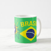 Brasile Fußball Tasse Rot (VorderseiteRechts)