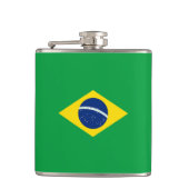 Brasilflagge Flachmann (Vorderseite)