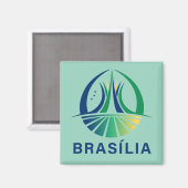 Brasilia Brazil Capital Magnet (Vorderseite/Rückseite)