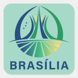 Brasilia Brazil Capital Quadratischer Aufkleber