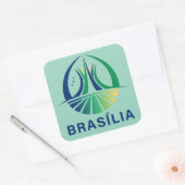 Brasilia Brazil Capital Quadratischer Aufkleber (Umschlag)