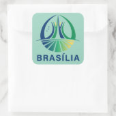 Brasilia Brazil Capital Quadratischer Aufkleber (Tasche)