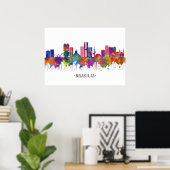 Brasilia Brazil Skyline Poster (Heimbüro)