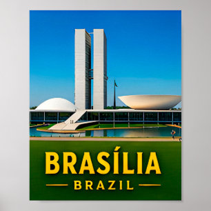Brasília Moderne Architektur und brasilianische Vi Poster