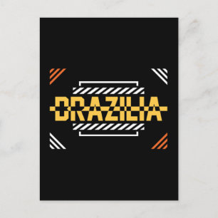 Brasília modernes Schriftdesign  Postkarte