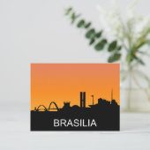 Brasilia Silhouette, Sonnenuntergang im Sommer, Ab Postkarte (Stehend Vorderseite)