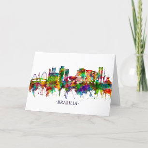 Brasilia Skyline Feiertagskarte