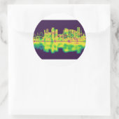 Brasilia Skyline Runder Aufkleber (Tasche)