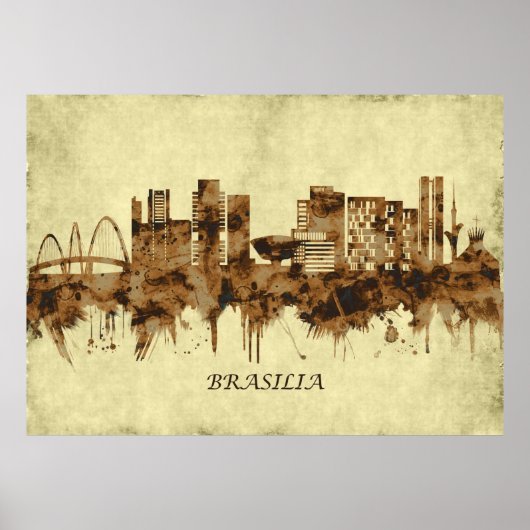 Brasilia Stadt Brasilien Poster (Vorne)