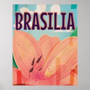 Brasília Vintage-Reiseposter Poster