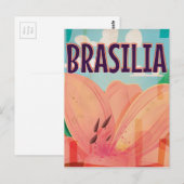 Brasilia Vintage Travel Poster Postkarte (Vorne/Hinten)