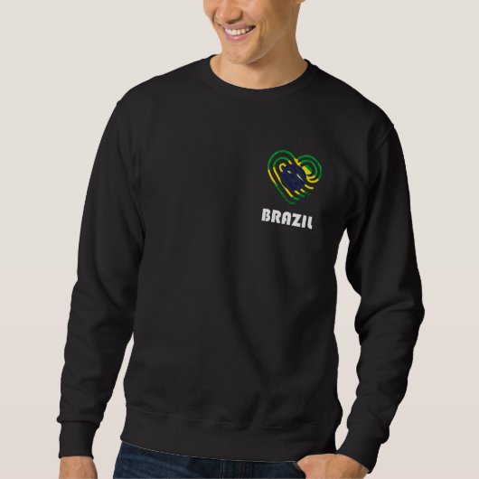 Brasilian Heart Brazil Love Brazilian Roots Brazil Sweatshirt (Vorderseite)