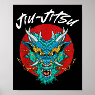 Brasilian Jiu Jitsu Drache - BJJ Grappling Poster