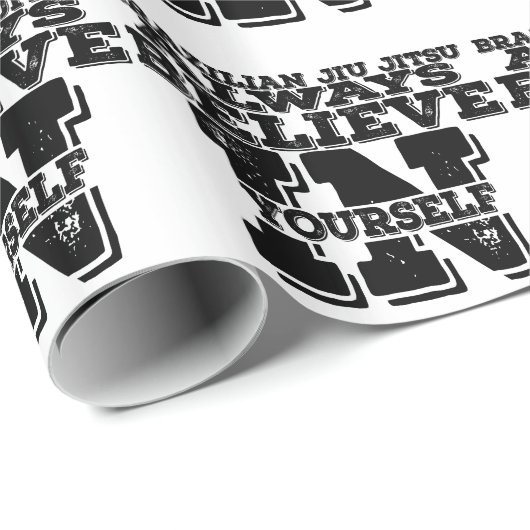 BRASILIAN JIU JITSU GLAUBT IMMER IN IHREM SELBST GESCHENKPAPIER (Rolleneckpunkt)