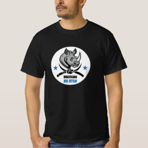 Brasilian Jiu Jitsu Rhino BJJ Kämpfer T-Shirt