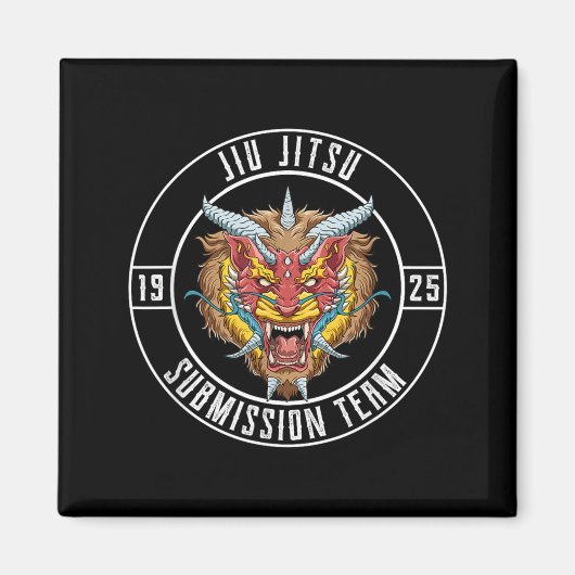 Brasilian Jiu Jitsu und Grappling - Jiu Jitsu Löwe Magnet (Vorne)