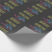 Brasilianer Jiu Jitsu: BJJ Neonknie auf Bauch Geschenkpapier (Ecke)