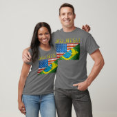 Brasilianer Jiu Jitsu Doppelflaggen-T - Shirt (Unisex)