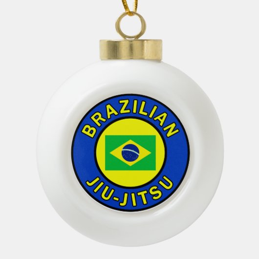 Brasilianer Jiu Jitsu Keramik Kugel-Ornament (Vorderseite)