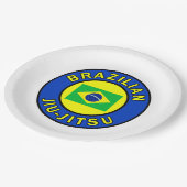 Brasilianer Jiu Jitsu Pappteller (Schrägansicht)
