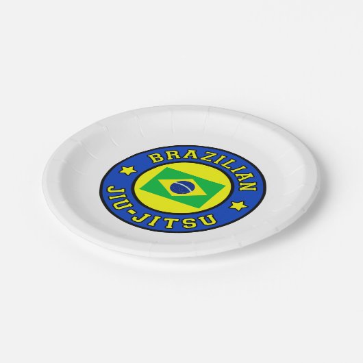 Brasilianer Jiu Jitsu Pappteller (Schrägansicht)