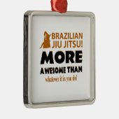 Brasilianer Jiu Jutsu Kampfkunst-Geschenkartikel Silbernes Ornament (Rechts)