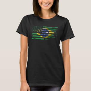 Brasilianisch-amerikanische Flagge USA-Flagge Bras T-Shirt
