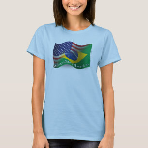 Brasilianisch-Amerikanische wellenartig bewegende T-Shirt
