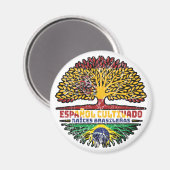 Brasilianisch Brasilien Spanien Spanisch Baumwurze Magnet (Vorderseite/Rückseite)
