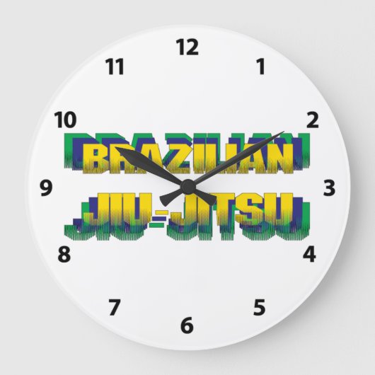 Brasilianisch Jiu-Jitsu Große Wanduhr (Vorderseite)
