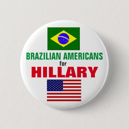 Brasilianische Amerikaner für Hillary 2016 Button (Vorderseite)