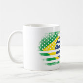 Brasilianische amerikanische Flagge Brasilien Kaffeetasse (Links)