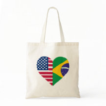 Brasilianische amerikanische Liebe Tote Bag