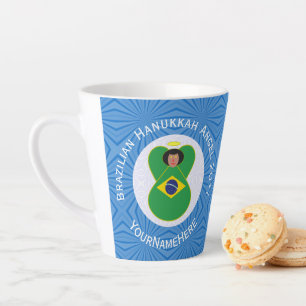 Brasilianische Angel-Flagge für Hanukkah Personali Milchtasse