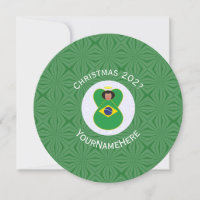 Brasilianische Angel-Weihnachtsflagge Personalisie