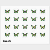 Brasilianische Butterfly-Monarque-Flagge Runder Aufkleber (Blatt)