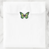 Brasilianische Butterfly-Monarque-Flagge Runder Aufkleber (Tasche)