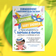 Brasilianische Carnival Baby Dusche Einladung