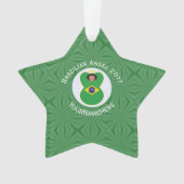 Brasilianische Fahne für den Weihnachtsangel Perso Ornament (Vorderseite)