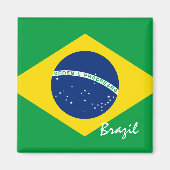 Brasilianische Fahne- und Brasilianerfreunde Magnet (Vorne)