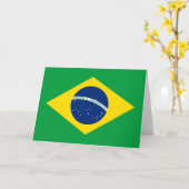 Brasilianische Flag-Grußkarte Karte (Gelbe Blume)